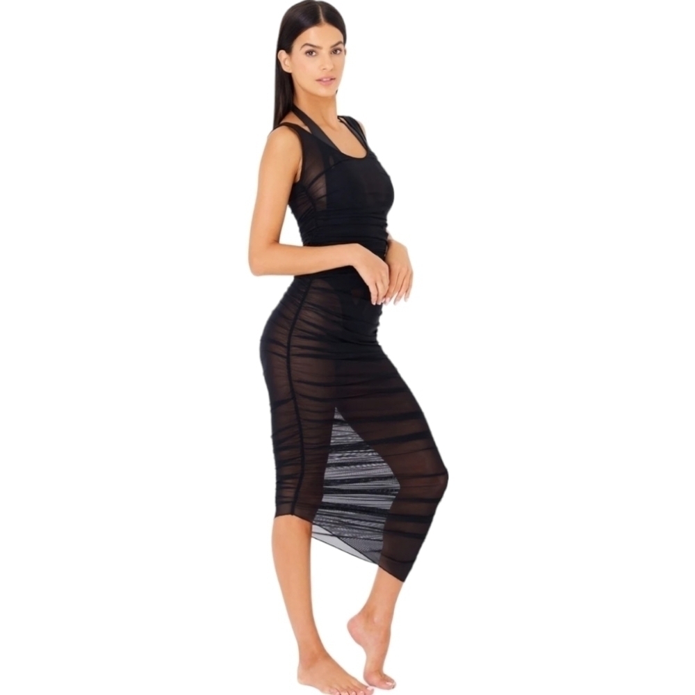 GIGI C Stevie Midi Dress, Size Medium, Black, NWT - Picture 3 of 15